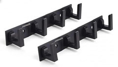 JAGGER JAG334 Wall Mounted Stainless Steel Wall Hooks for Hanging Cloth/Towel Hangers/Door Hangers/Hook Rail/Bthroom Hanger [ Combo Pack of 2 ] (Black, 6 PIN Hook)