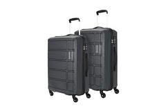 Kamiliant by American Tourister 3 Pc Harrier Edge 8W Set 56 Cm, 68 Cm & 78 Cm - Small, Medium & Large Polypropylene(PP) Hardside 8 Wheels Spinner Luggage Set/Trolley Bag Set (Slate Grey)
