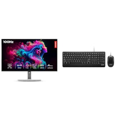 Lenovo L-Series 27 inch (68.5cm) QHD IPS Monitor| 100Hz, 1ms, FreeSync, 99% sRGB, 90% DCI-P3, 3Wx2 Speakers, 2X HDMI 2.1, 1x DP 1.4, Tilt, Swivel, Pivot Height Adjust Stand, Grey, L27q-4A