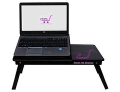 Dream Arts Shoppee Laptop Table Adjustable Foldable with one Drawer (Black)