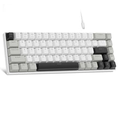 MageGee Portable 60% Mechanical Gaming Keyboard, MK-Box LED Backlit Compact 68 Keys Mini Wired Office Keyboard with Blue Switch for Windows Laptop PC Mac - Blue/White