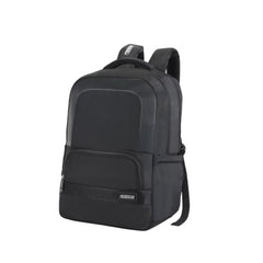 American Tourister RON Large 4 Compartment Laptop Backpack Travel Bag, 28 Ltrs Durable Bags For Mens, College School Computer Backpack Gift For Unisex Boys Girls Kids, Black, With Rain Cover