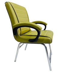 RATISON Special Director Principal Manager Office Visitor with arm Rest with Double Pipe Frame and Cushioned seat Back (2, Black, Double Pipe Frame)