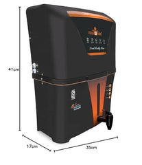 AQUA D PURE 4 in 1 Zinc + Copper + Alkaline Ro Water Purifier With Inbuilt TDS Adjuster, RO, UV, UF and Auto Shut Off Function, 12L, 10 Stage Purification Method, Black