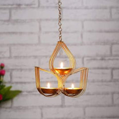 The Purple Tree Aluminium Hanging Butterfly Tealight Candle Holders Combo Pack (Pack of 4)