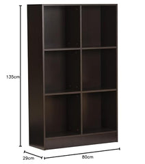 DeckUp Meritus-L 3-Shelf Engineered Wood Book Shelf and Display Unit (Walnut, Matte Finish)