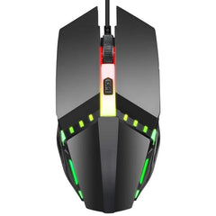 ENTWINO 4-in-1 Gaming Keyboard & Mouse Combo Set Gaming Headphone Included, Mousepad Included, USB, RGB Keyboard, Mouse, Mouse Pad, Headphones, Black