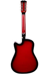 Juârez Acoustic Guitar Kit, JRZ38C/BK 38 Inch Cutaway, 038C with Bag, Strings, Pick and Strap, Black
