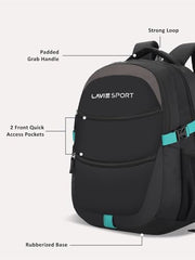 Lavie Sport 46Cm Triumph 29L Laptop Backpack With Rain Cover For Men & Women | Premium Backpack For Boys & Girls,Navy
