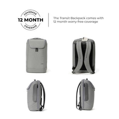 MOKOBARA Transit Backpack | Fits Laptop Up To 16 Inch, 30L Capacity, Water-Resistant Polyester, Vegan Leather Trims | Money Moves, Black