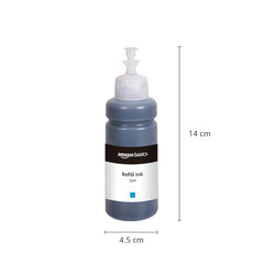 Amazon Basics Compatible Ink Refill Kit for Epson L130,L360,L380,L361,L565,L210,L220,L310,L350,L355,L365,L385,L405,L455 and L485 Printers | Vivid Color Matching Multi-Color Pack(C/M/Y/Bk - 70g x 4)