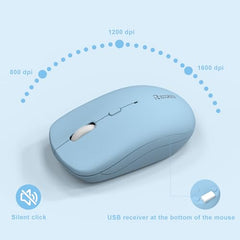 Wireless Keyboard and Mouse Combo, Full-Sized Wireless Keyboard and Adjustable DPI Mouse, 2.4GHz USB Receiver, Keyboard and Mouse for PC, Windows, Desktop, Laptop (Orange-B)