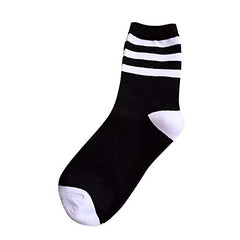 SYGA 2 Pair Black and White Coloured Daily Use Assorted Pattern Casual Socks for Women(Assorted)