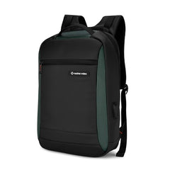 Nasher Miles Madison Passenger Workpack 22 Liters Water Resistant, Padded, Premium Reversed Polyester Black Yellow Laptop Backpack | USB charging| Unisex | Ideal For Office (Black & Yellow)