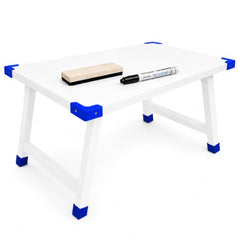 Eduway Multipurpose White Board Study Laptop Table for Student | with Adjustable Height Bed Table for Kids | Portable Laptop Table for Home, Office & Presentation | Include with 1 Marker & 1 Duster