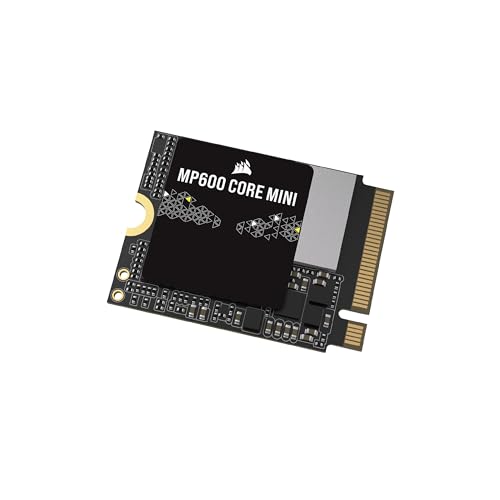 Corsair MP600 CORE Mini 2TB M.2 NVMe PCIe x4 Gen4 2 SSD – M.2 2230 – Up to 5,000MB/sec Sequential Read – High-Density QLC NAND – Great for Steam Deck, ASUS ROG Ally, Microsoft Surface Pro – Black