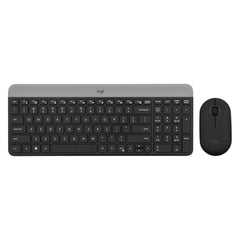 Logitech MK470 Slim Wireless Keyboard and Mouse Combo - Modern Compact Layout, Ultra Quiet, 2.4 GHz USB Receiver, Plug n' Play Connectivity, Compatible with Windows - Graphite