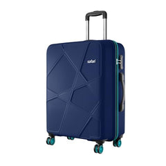 Safari Polypropylene Spinner Pentagon Pro 8 Wheels Set Of 3 (Cabin + Medium + Large) Trolley Bags, Hard Case, 360º Wheeling Luggage, Suitcase For Travel, Navy, 55, 65, 75 cm