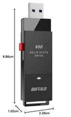 BUFFALO External Ssd 1Tb - Up To 600Mb/S - Usb-C - Usb-A - Usb 3.2 Gen 2 (Compatible With Ps4 / Ps5 / Windows/Mac) - External Solid State Drive Stick - ??Ssd-Put1.0U3B