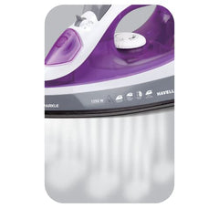 Havells Vapor 1250 Watts Steam Iron With Teflon Coated Sole Plate, Self Cleaning Function, Vertical & Horizontal Ironing & 2 Years Warranty. (Blue), Abs