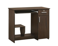 DeckUp Plank Giona Engineered Wood Study Table and Office Desk (Walnut and White, Matte Finish)