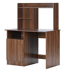 DeckUp Zeus Engineered Wood Study Table and Office Desk (Wotan Oak & White)