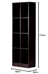 DeckUp Meritus-L 3-Shelf Engineered Wood Book Shelf and Display Unit (Walnut, Matte Finish)