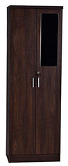 DeckUp Plank Cove 2-Door Engineered Wood Wardrobe with Mirror (Wotan Oak and White, Matte Finish)