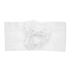 SYGA Baby Headbands Girls Rose Flower Nylon Strechable Hairbands For Newborn Infant Toddlers Kids 0-3 Year (Blue)