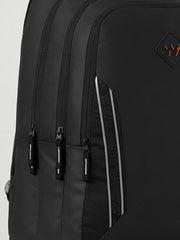 Wildcraft Dark Edition 45 L Premium Laptop Backpack for Men & Women | Fits 15.6 inch Laptop | Padded Shoulder Straps, Multi Compartments, Anti-Theft Zippers | Business Travel Bag | Dark Black