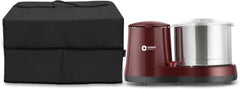 SOFROZ Waterproof Dustproof Kitchen Wet Grinder Cover with 2 Pockets Storage Solution for 2 Litre Table Top Ultra Perfect Plus, Black