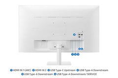 Samsung 32" (80 cm) 4K M7 Vision AI Smart Monitor|UHD 3840 x 2160|Smart TV Experience with AI|Type-C|Apple AirPlay|Gaming Bar|Remote|Speakers|Wi-Fi|Bluetooth|AI Picture & Sound|LS32FM701UWXXL|White