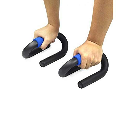 SYGA 1 Pair Push Up Bars Stand Press Pull with Antislip Foam Ergonomic Handles for Building Muscles Exercise Tool(Blue)