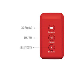 Carvaan Saregama Mini 2.0 Telugu- Music Player with Bluetooth/FM/AM/AUX (Sunset Red)
