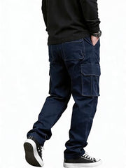 Lymio Men Mid Rise Regular Fit Cotton Cargo Pants (Cargo-46-Grey-S)