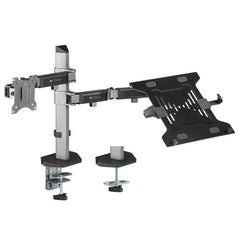 Artikel Double Monitor Desk Mount | Adjustable Heavy Duty Monitor Arms | VESA Mount with C Clamp & Grommet Mounting Base | Computer Monitor Stand for Screen up to 27 inch | Table Mounted | Black