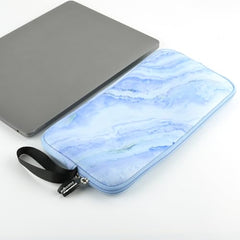 Neoprene Carrying Keyboard Sleeve Case Bag Protection Pouch Compatible with Magic Keyboard 1 & 2, Wireless Keyboard, Magic Mouse, Magic Trackpad and Wireless Trackpad (Blue Marble Pattern)