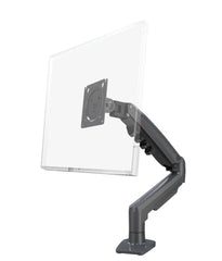 Gas Spring Monitor Arm Mount, Height Adjustable up to 26 cm, VESA 75x75/100x100 Compatible, 9 kg Weight Capacity, 360° Rotation F80 (Black)