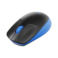 Logitech M190 Wireless Mouse,Full Size Ambidextrous Curve Design, 18-Month Battery with Power Saving Mode, USB Receiver, Precise Cursor Control + Scrolling, Wide Scroll Wheel, Scooped Buttons -Blue