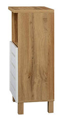 DeckUp Uniti Engineered Wood Bedside Table and End Table (Dark Wenge, Matte Finish)