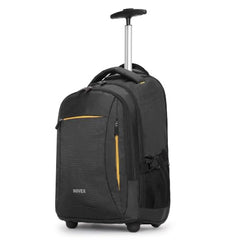NOVEX 30L Pacific Laptop Trolley Bag with Spinner Wheels for Men & Women | 15.6 Inch Water Resistant 3 Compartments Backpack for Office, Business Trips & Travel | Black