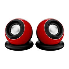 Zebion Adore Tabletop 2.0 Speaker Set, with Output Power: 3Wx2, USB Connectivity, USB Powered, Compact and Sleek, Driver Unit: 40mmx2, Durable Body, Red Colour, 1 Year Warranty