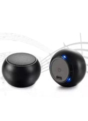 Ultra Mini Wireless Bluetooth Speaker, 5W Portable Round Speaker with Heavy Metal Electroplating, 10M Wireless Range, Rechargeable Battery, Quick Charging & Power Button Control for Smartphones