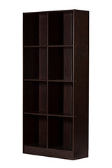 DeckUp Meritus-L 3-Shelf Engineered Wood Book Shelf and Display Unit (Walnut, Matte Finish)