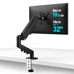 STAR WORK Single Monitor Desk Mount for 13–34” Inch Screens, Heavy Duty Adjustable VESA Monitor Arm with C-Clamp & Grommet Base | Full Motion Tilt & Swivel Rotation (Purple Arm Stand)