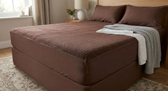 Feelme Mattress Cover King Size 84x84 Waterproof Cotton Mattress Protector for Double Bed (84x84 Inch/ 7x7 Feet Grey) 210 GSM 100% Waterproof