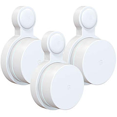 ANVASK Pefecon Outlet Wall Mount for Google WiFi [2020 Model], No Messy Wires | Space Saving | Easily Be Moved Outlet Mount for Google Mesh WiFi Router, Best Design for Winding Power Cord (3 Pack)