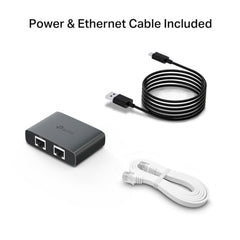 TP-Link EH310 Gigabit Ethernet Splitter – Expand 1 LAN Port to 3 with 1000Mbps Speed. Plug & Play, USB-C Powered, 4 RJ45 Ports, Cat5e Cable Included, Aluminum case for PC, TV, Xbox, PS5 & routers.