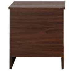 DeckUp Plank Bei Engineered Wood Bed Side Table and End Table (Walnut and White, Matte Finish)