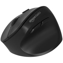 amazon basics Pro Series 650 mAh Wireless Rechargeable Ergonomic Mouse for PC, Mac, Laptop | 3 Adjustable DPI Settings Up to 1600 | Shortcut Buttons | Tri-Mode connectivity (Black)